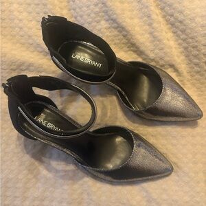 Lane Bryant Black and Silver Heels